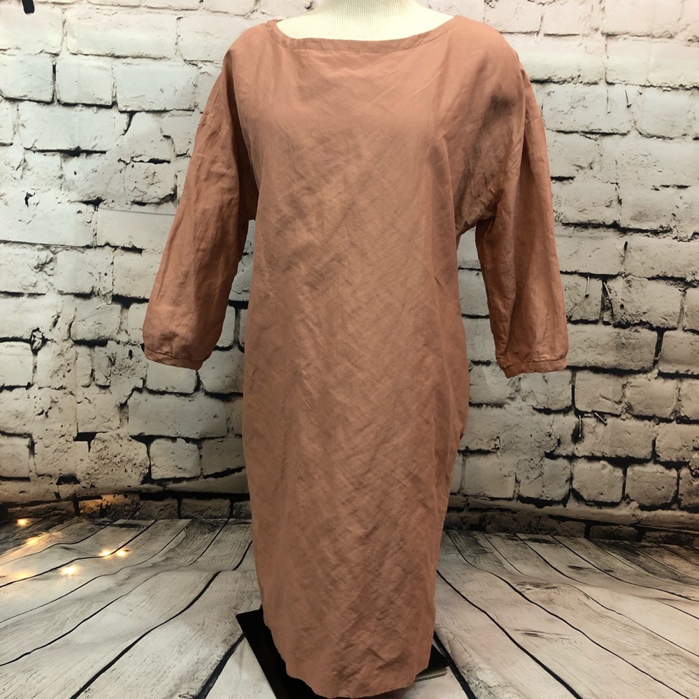 Eileen Fisher Rumpled steel layer dress